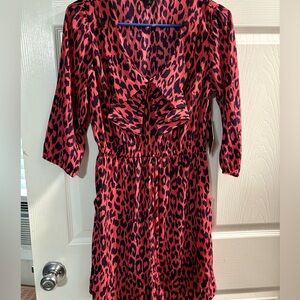 Be‎ Bop Beautiful Pink Cheetah Dress NWT